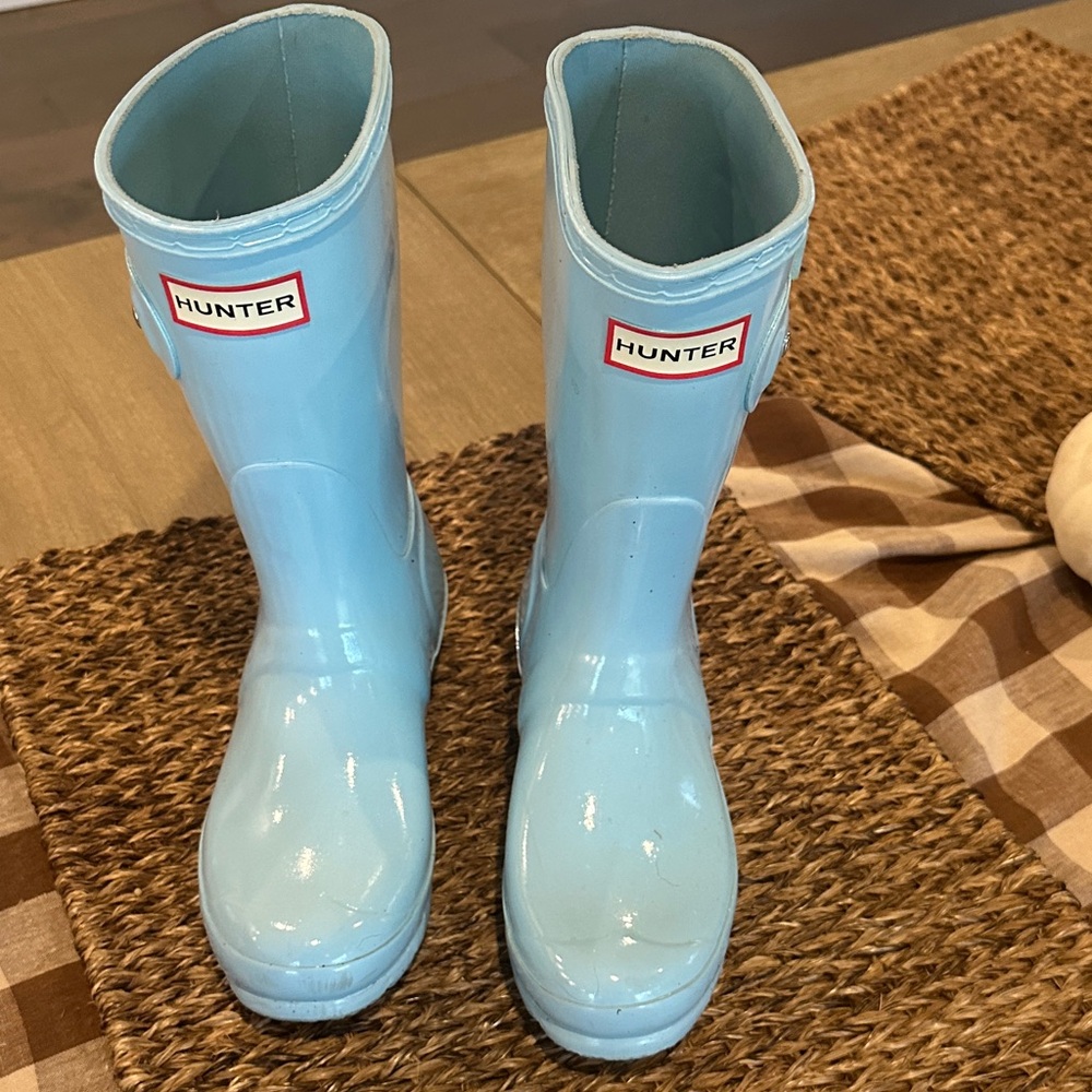 Kids size Hunter Sky Blue Waterproof Boots